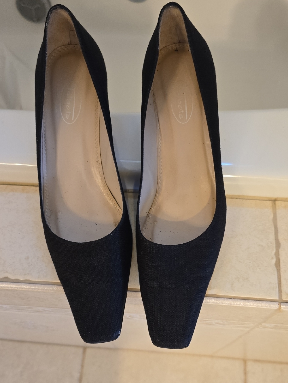 Talbots Black Square-Toe Women's Heels